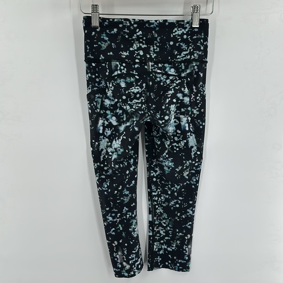 Lululemon Fast & Free Crop II Nulux 19" Pixel Haze Multi Black 4 - Picture 4 of 7